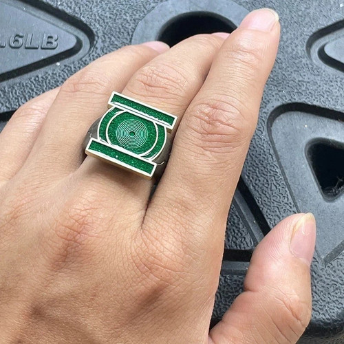 Green lantern ring metal corps - ring,